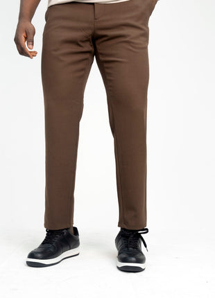 Pantalon Slim Fit Marron