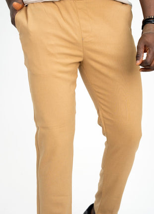 Pantalon Slim Marron