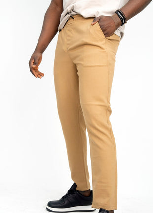 Pantalon Slim Marron