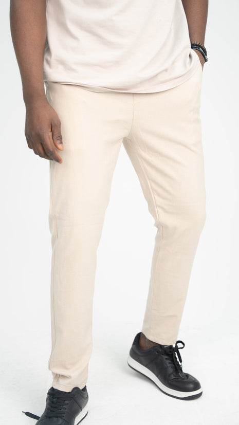 Pantalon Slim Beige