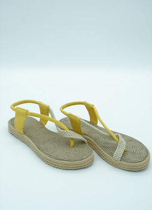 Espadrilles Slingback Jaune Moutarde