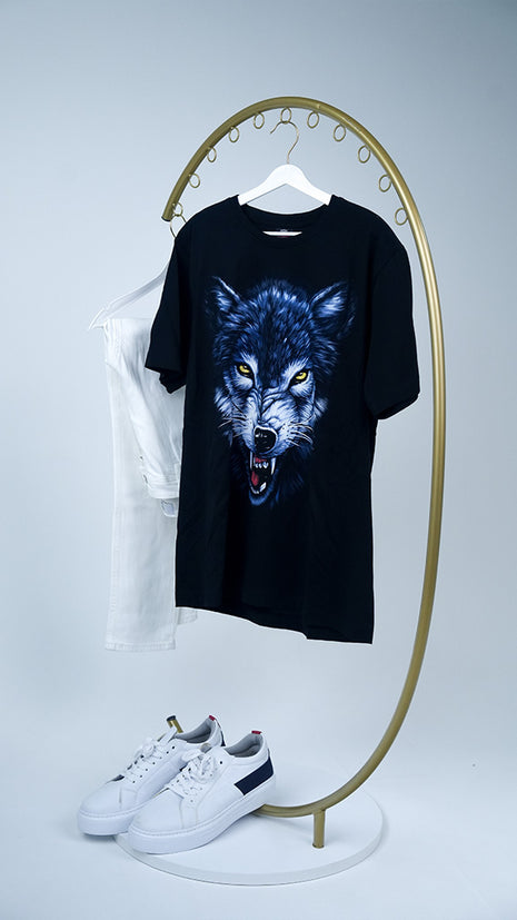 T-Shirt Noir "Esprit du Loup"