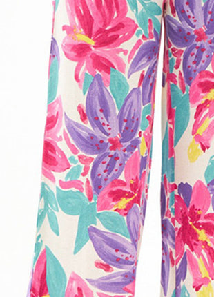 Pantalon Palazzo Floral Vibrant