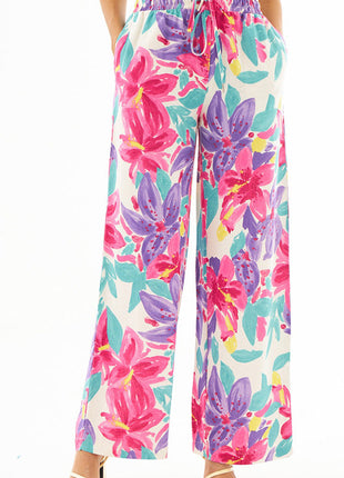 Pantalon Palazzo Floral Vibrant