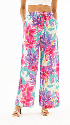 Pantalon Palazzo Floral Vibrant