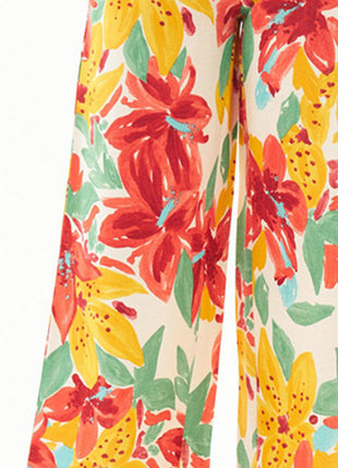 Pantalon Palazzo Floral Vibrant