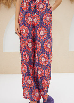 Pantalon Palazzo à Imprimé Floral