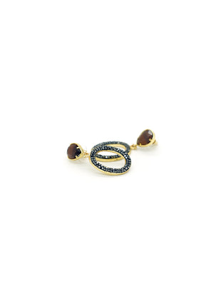 Boucles d'Oreilles "Harmony" Marron