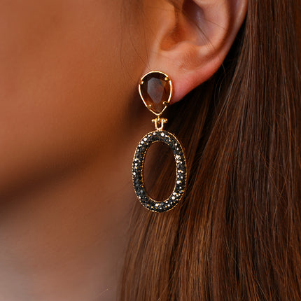 Boucles d'Oreilles "Harmony" Marron