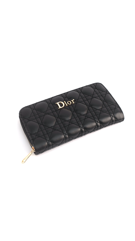 Portefeuille DIOR Luxueux Matelassé Noir