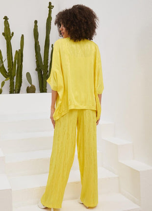 Kimono Léger en Jacquard Jaune