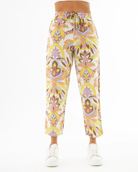 Pantalon Imprimé Floral Éclatant