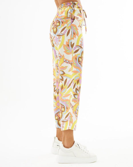 Pantalon Imprimé Floral Éclatant