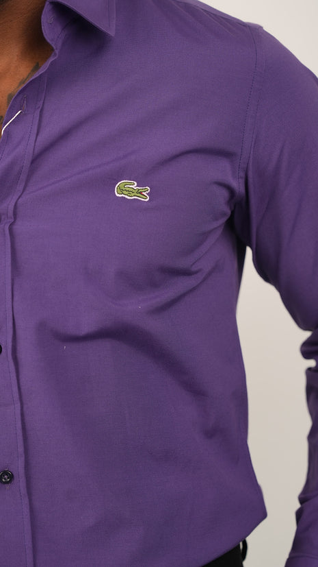 Chemise Lacoste Pourpre Pour Hommes