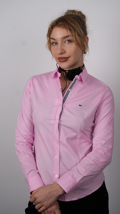 Chemise Lacoste Classique Pour Femmes-Rose