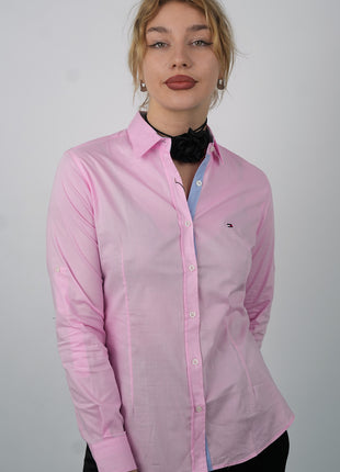 Chemise Polo Classique Pour Femmes-Rose