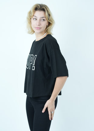 T-shirt Oversize Noir 'UP!'