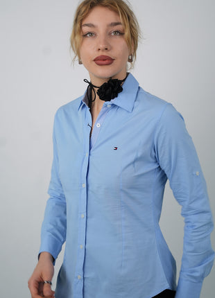 Chemise Polo Classique Pour Femmes-Bleu Ciel