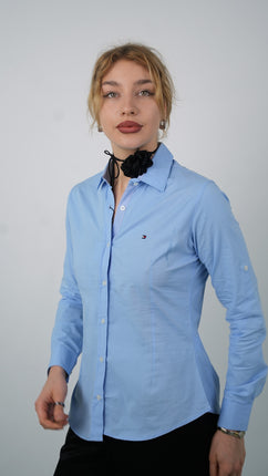 Chemise Polo Classique Pour Femmes-Bleu Ciel