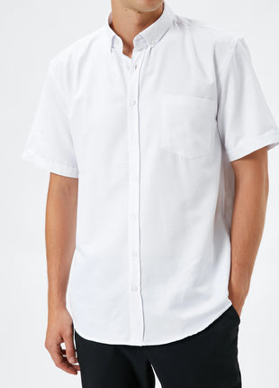 Chemise Boutonnée à Manches Courtes Et Col Classique