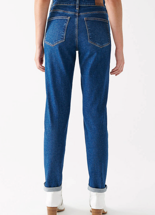 Jeans Classique Coupe Droite en Denim Bleu