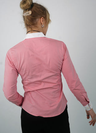 Chemise Polo Rose Texturée Pour Femmes