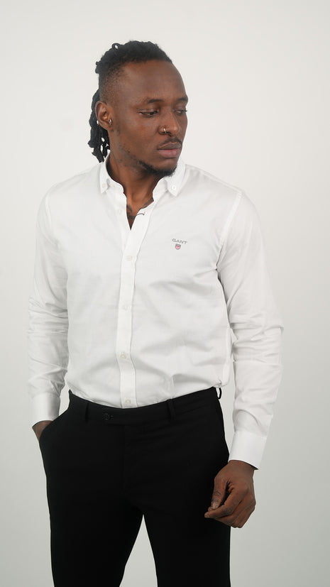 Chemise Gant Blanche Élégante Pour Hommes