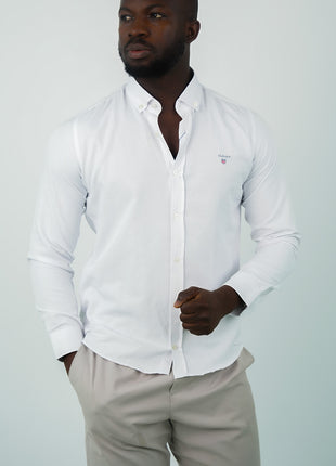 Chemise Gant Classique Blanche Pour Hommes