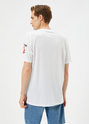 T-Shirt Blanc Imprimé Tokyo pour Homme