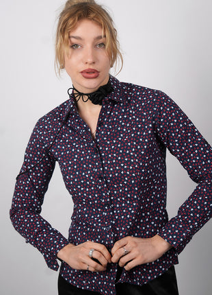 Chemise à Motifs Printanière Pour Femmes