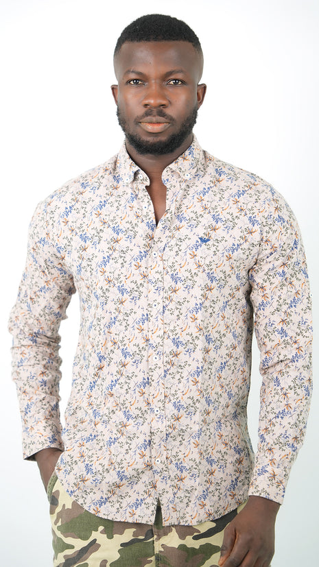 Chemise Floral Stylé Pour Hommes