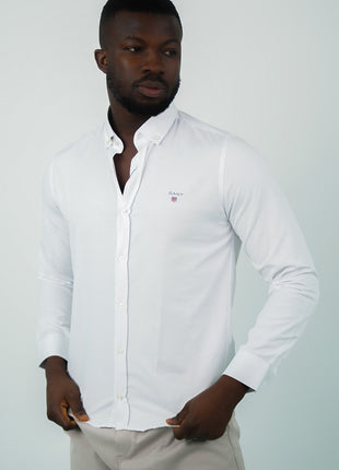 Chemise Gant Classique Blanche Pour Hommes