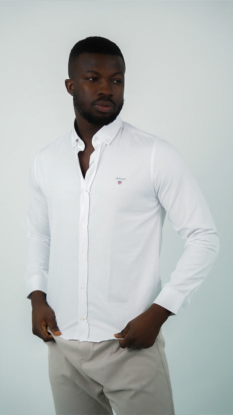 Chemise Gant Classique Blanche Pour Hommes