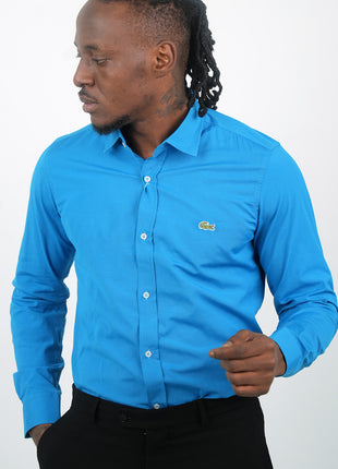 Chemise Lacoste "Bleu Vibrant" Pour Hommes