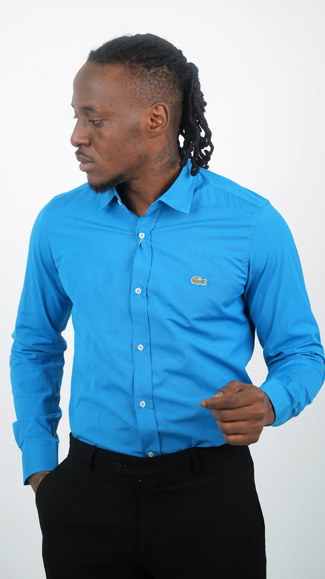 Chemise Lacoste "Bleu Vibrant" Pour Hommes