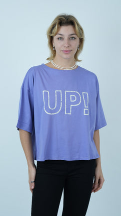 T-shirt Oversize Lavande 'UP!'