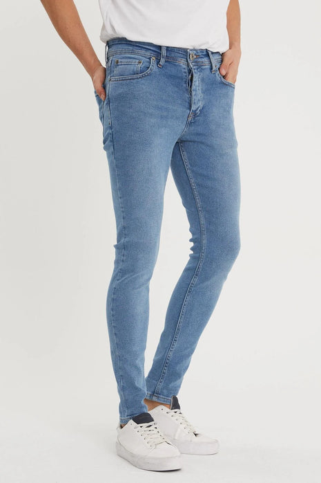 Jean Slim Fit en Denim Délavé