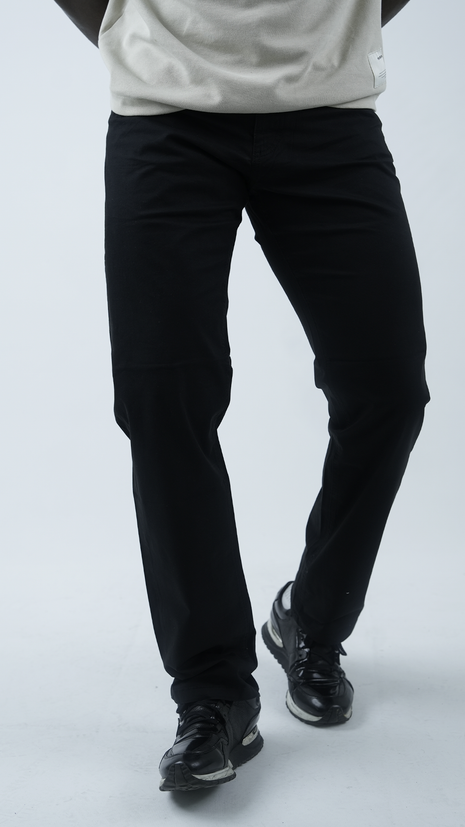 Pantalon Slim Noir 'Élégance Contemporaine'