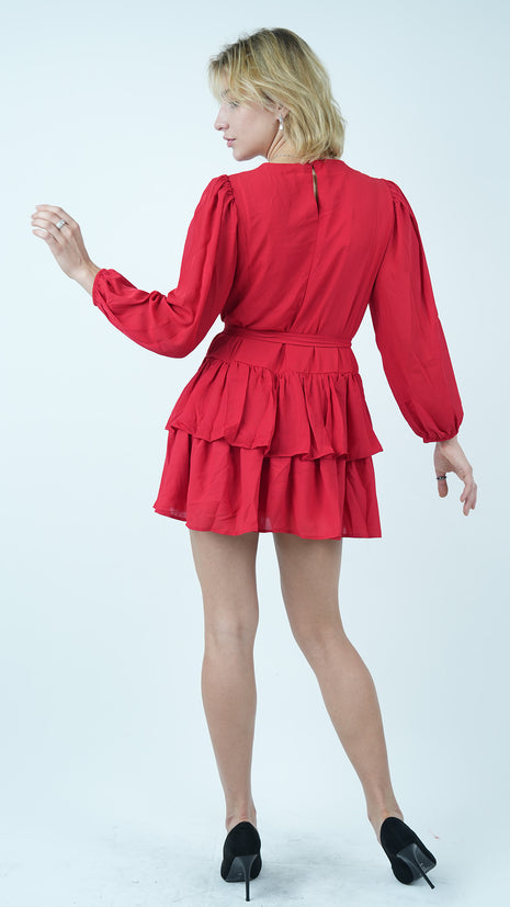 Robe Volantée Rouge