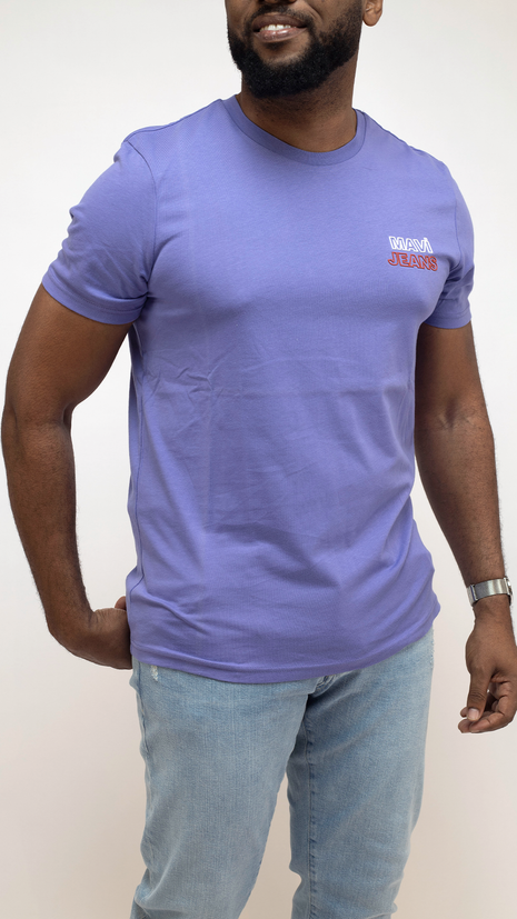 T-Shirt Mavi Basique Col Rond Violet