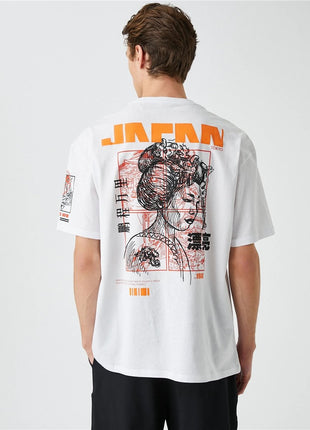 T-Shirt Imprimé Japon pour Homme