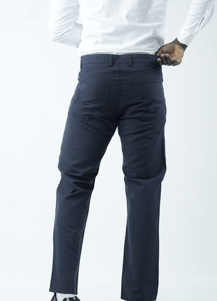 Pantalon Chino Élégant Bleu Foncé