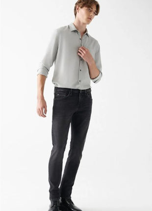 MAVI Jean Slim Fit Délavé Pour Homme Noir