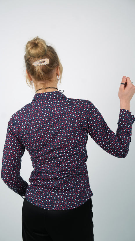 Chemise à Motifs Printanière Pour Femmes