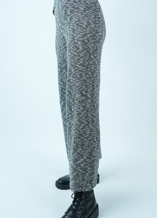 Pantalon Long Confortable en Tricot Chiné