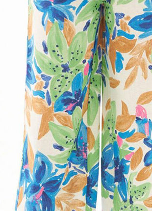 Pantalon Palazzo Floral Vibrant