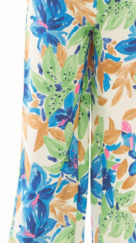 Pantalon Palazzo Floral Vibrant