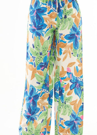 Pantalon Palazzo Floral Vibrant