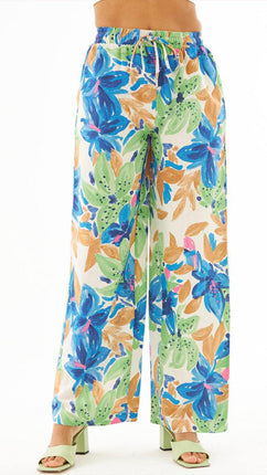 Pantalon Palazzo Floral Vibrant