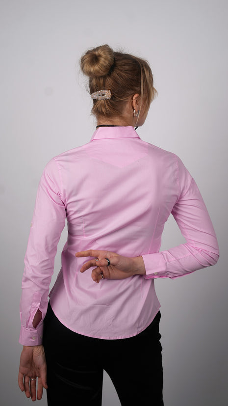 Chemise Lacoste Classique Pour Femmes-Rose